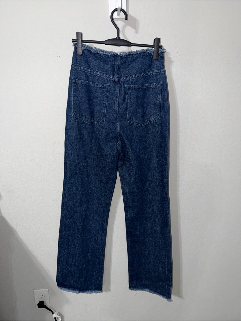 WeWoreWhat 100% Cotton High Rise Wide Leg Raw Hem Jeans Size 27 - Picture 8 of 10